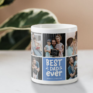 Caneca De Café Lembrança Moderna de 9 Fotos 'Melhor Pai do Mundo'