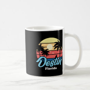 Caneca De Café Lembrança Retro de Destin Flórida Praia Surfista S
