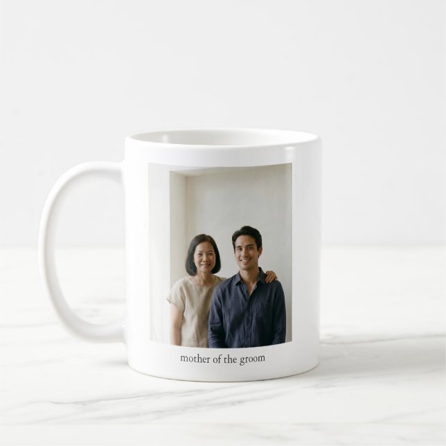 Caneca De Café Lembrança Sentimental Personalizada Mãe do Noivo D (Esquerda)