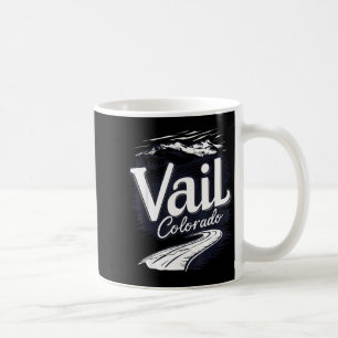 Caneca De Café Lembrança vintage de esqui ao ar livre legal visit