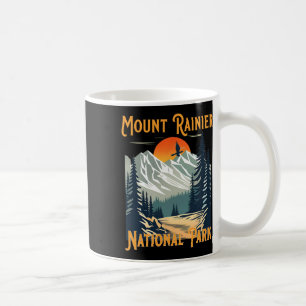 Caneca De Café Lembrança Vintage do Parque Nacional Mount Rainier