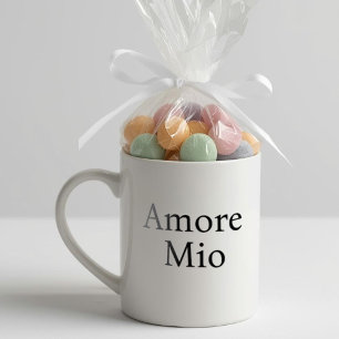 Caneca De Café Lembrancinha de Chás de Bebê Chic Amore Mio