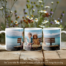 Caneca De Café Lembrar quando o texto do modelo de foto é bonito