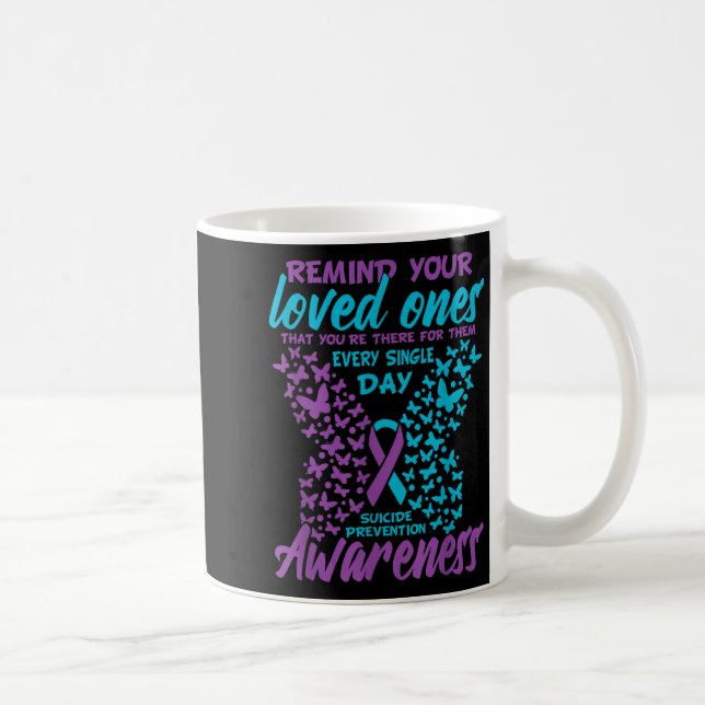 Caneca De Café Lembre Seus Entes Queridos Conscientização sobre P (Direita)
