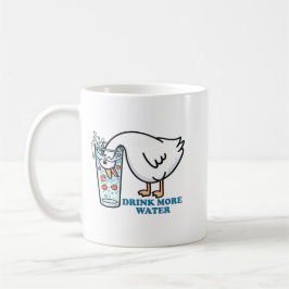 Caneca De Café Lembrete de Hidratação Engraçado de Ganso Fofo Beb