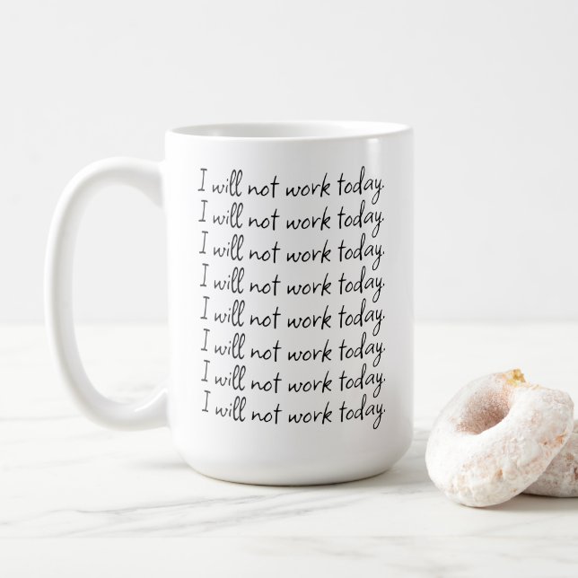 Caneca De Café Lembrete Divertido para um Trabalhador Compulsivo  (Com Donut)