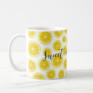Caneca De Café Lemon Slice moderna citação engraçada citar can