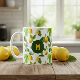 Caneca De Café Lemon Zest Pattern