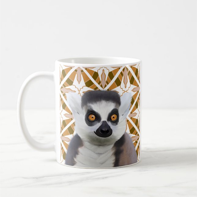 Caneca De Café Lêmur-de-coleira-branca (Esquerda)