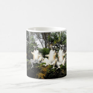 Caneca De Café Lemurs atados anel que aquecem na espanha