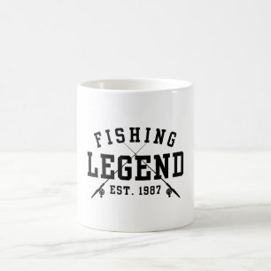Caneca De Café Lenda da Pesca Estabelecida em 1987