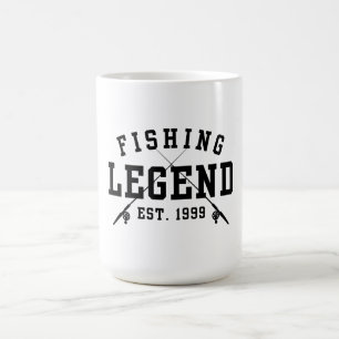 Caneca De Café Lenda da Pesca Estabelecida em 1999