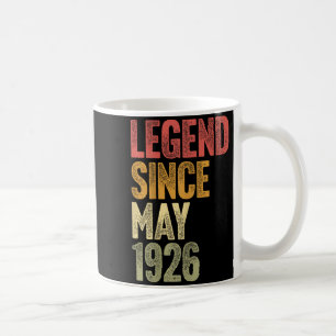 Caneca De Café Lenda de 100 Anos Desde Maio de 1926 Retro 100º