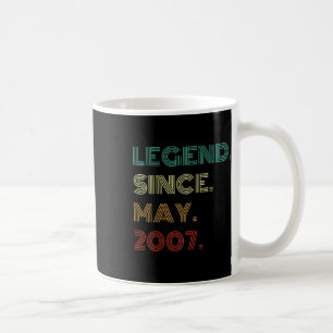 Caneca De Café Lenda de 18 anos desde maio de 2007 18º aniversári