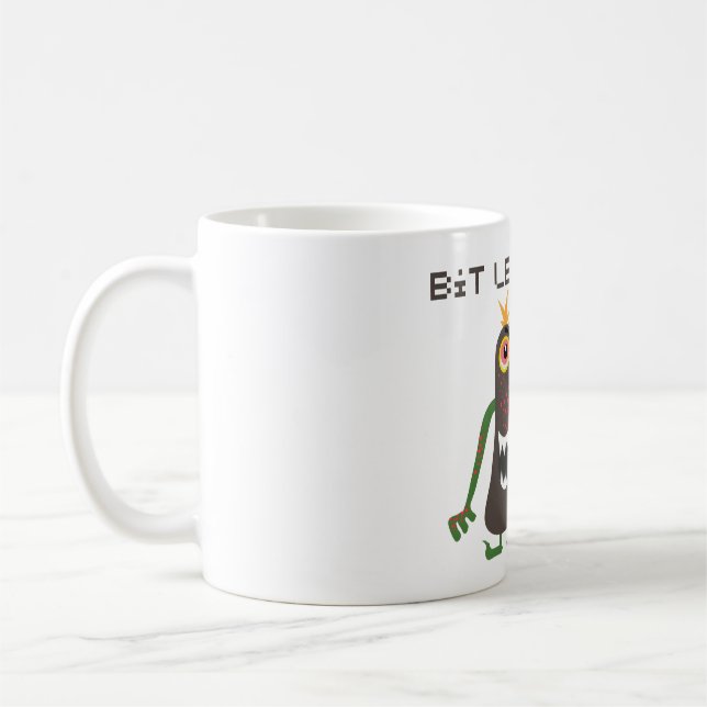 Caneca De Café Lenda de Bit Pixel Monstro Divertido Jogos Retrô (Esquerda)