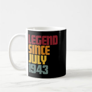 Caneca De Café Lenda Desde Julho de 1943 83º Aniversário 83 Anos