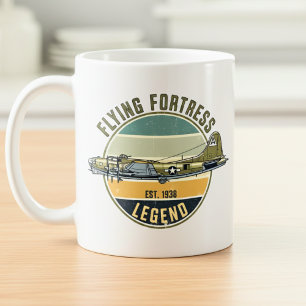 Caneca De Café Lenda do B-17 Fortaleza Voadora Vintage