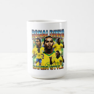 Caneca De Café Lenda do Futebol Brasileiro Vintage 90