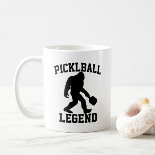 Caneca De Café Lenda engraçada de Bigfoot no Pickleball 