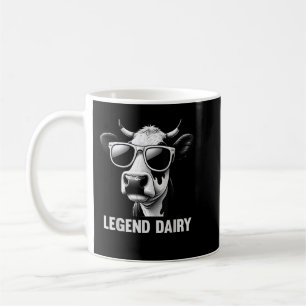 Caneca De Café Lenda Leiteira Engraçada Farmer Vaca Farmer Pun Gr