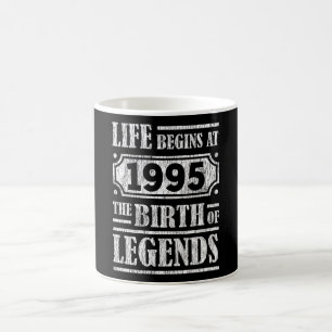 Caneca De Café Lenda Nascida em 1995 Presente de Aniversário Retr