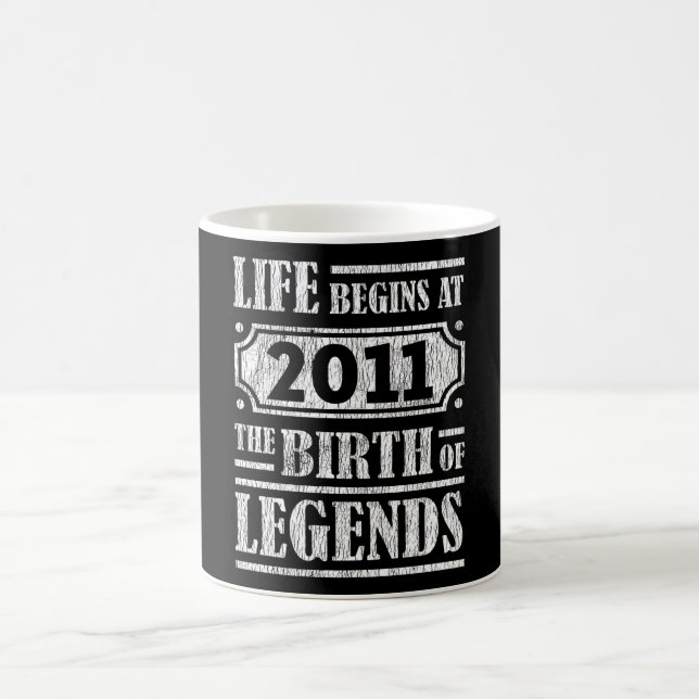 Caneca De Café Lenda Retro Nascida em 2011 Presente de Aniversári (Centro)