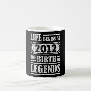 Caneca De Café Lenda Vintage Nascida em 2012 Presente de Aniversá