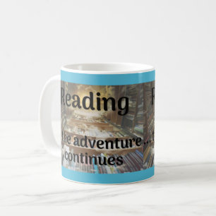 Caneca De Café Lendo, a aventura continua