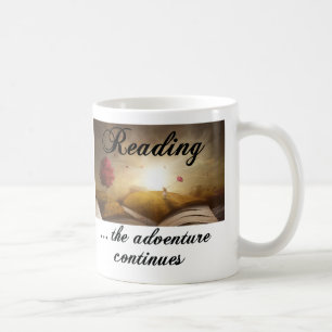 Caneca De Café Lendo, a aventura continua