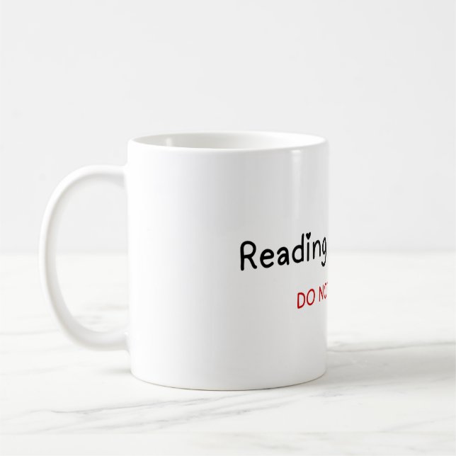 Caneca De Café Lendo em andamento, NÃO PERTURBAR (Esquerda)