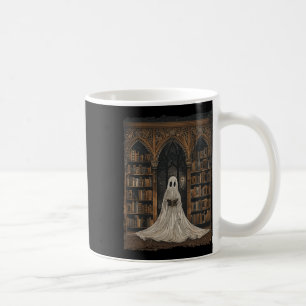Caneca De Café Lendo Lov do Livro Bibliotecário do Halloween da B
