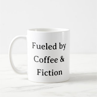 Caneca De Café Lendo Mug Alimentado por Café e Livro de Ficção