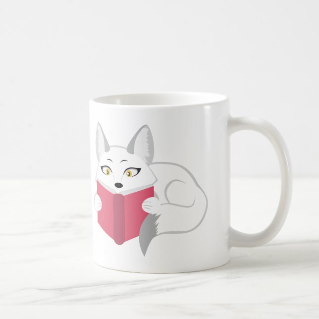 Caneca De Café Lendo Raposa (Direita)