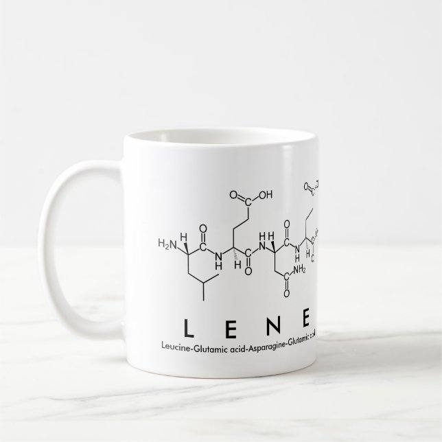 Caneca De Café Lene peptide nome mug (Esquerda)