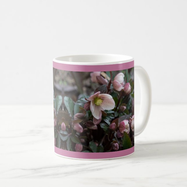 Caneca De Café Lenten Rosa (Frente Esquerda)