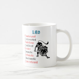 Caneca De Café Leo Horoscope Sinal Zodiac