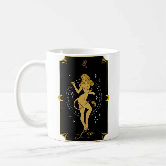 Caneca De Café Leo Saucy Marca Mug Astrológico (Esquerda)