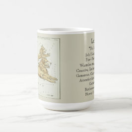 Caneca De Café Leo Zodiac - Gráfico Astronômico Antiquado