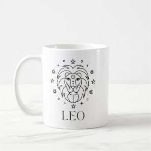 Caneca De Café Leo Zodiac - Sinal Astrológico