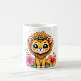 Caneca De Café Leoa [Theme] Camiseta Feminina Design Brasil Prese