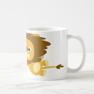 Caneca De Café Leões de animação bonitos em uma lama rápida