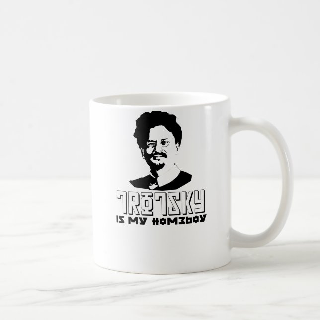 Caneca De Café Leon Trotsky é meu ficar em casa (Direita)
