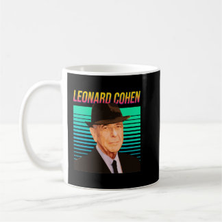 Caneca De Café Leonard Cohen Retro Retrato