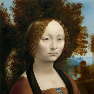 Caneca De Café Leonardo da Vinci painting of Ginevra de' Bencimug