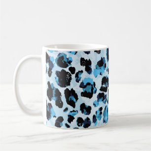 Caneca De Café Leopard Cheetah Skin: Watercolor Vintage Tie Dye