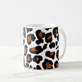 Caneca De Café Leopard Grande Impressão de Pele de Gato