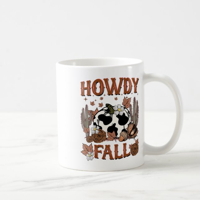 Caneca De Café Leopard Howdy Fall Western Pumpkin outono Tha (Direita)