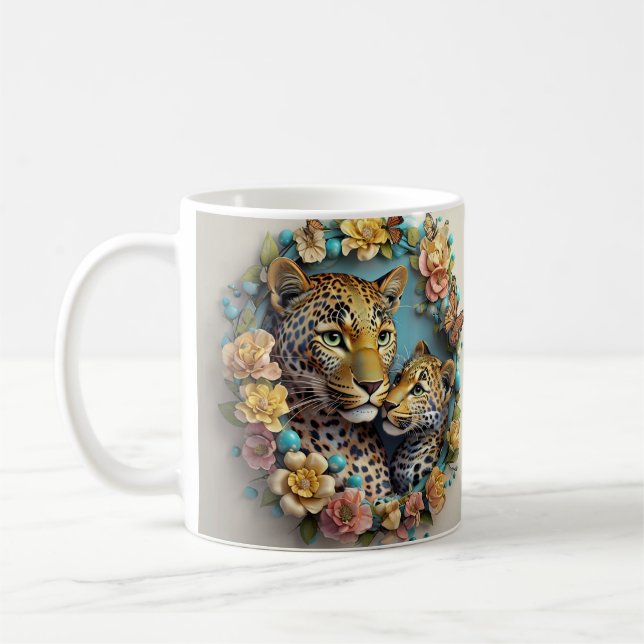 Caneca De Café Leopard, impressora dia de as mães (Esquerda)