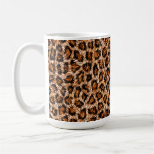 Caneca De Café Leopard Jaguar Cat Brown fur Pattern-24609