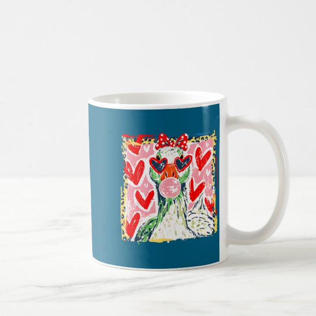 Caneca De Café Leopard Valentine's Day Goose Funny Cute Goose Hun (Direita)